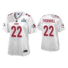 Women's Kansas City Chiefs #22 Juan Thornhill Super Bowl LIV Champions White Jersey