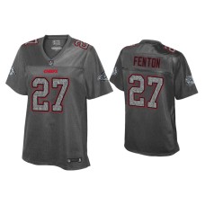 Women's Kansas City Chiefs #27 Rashad Fenton Static Fashion Heather Charcoal Jersey