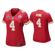 Women's Kansas City Chiefs #4 Chad Henne Super Bowl LV Red Game Jersey