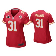 Women's Kansas City Chiefs #31 Darrel Williams Super Bowl LV Red Game Jersey