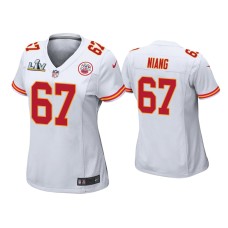 Women's Kansas City Chiefs #67 Lucas Niang Super Bowl LV White Game Jersey