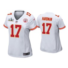 Women's Kansas City Chiefs #17 Mecole Hardman Super Bowl LV White Game Jersey