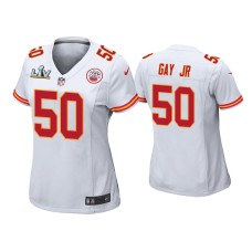 Women's Kansas City Chiefs #50 Willie Gay Jr. Super Bowl LV White Game Jersey