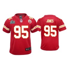 Youth Kansas City Chiefs #95 Chris Jones Super Bowl LIV Red Game Jersey