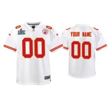 Youth Kansas City Chiefs #00 Custom Super Bowl LIV White Game Jersey