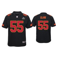 Youth Kansas City Chiefs #55 Frank Clark Super Bowl LV Black Game Fashion Jersey