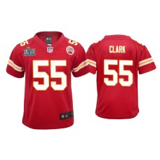 Youth Kansas City Chiefs #55 Frank Clark Super Bowl LIV Red Game Jersey