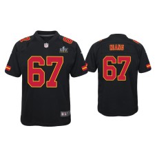 Youth Kansas City Chiefs #67 Lucas Niang Super Bowl LV Black Game Fashion Jersey