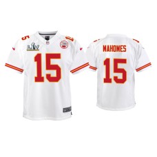 Youth Kansas City Chiefs #15 Patrick Mahomes Super Bowl LV White Game Jersey