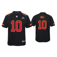 Youth Kansas City Chiefs #10 Tyreek Hill Super Bowl LV Black Game Fashion Jersey