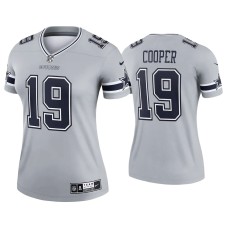 Women's Dallas Cowboys #19 2021 Amari Cooper Gray Inverted Legend Jersey