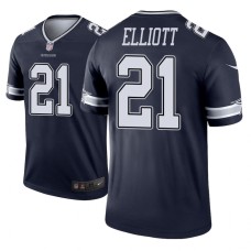 Men's Dallas Cowboys #21 Ezekiel Elliott Navy Nike legend color rush Jersey