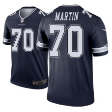 Men's Dallas Cowboys #70 Zack Martin Navy Nike legend color rush Jersey