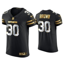 Men's Dallas Cowboys #30 Anthony Brown Black Golden Edition Elite Jersey