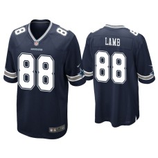 Men's Dallas Cowboys #88 CeeDee Lamb Navy 2020 NFL Draft Game Jersey