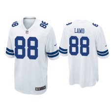 Men's Dallas Cowboys #88 CeeDee Lamb White 2020 NFL Draft Game Jersey