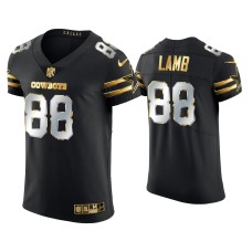 Men's Dallas Cowboys #88 CeeDee Lamb Black Golden Edition Elite Jersey