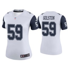 Women's Dallas Cowboys #59 Color Rush Legend Chauncey Golston White Jersey