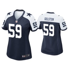 Women's Dallas Cowboys #59 Chauncey Golston Navy Alternate Game Jersey