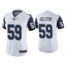 Women's Dallas Cowboys #59 Color Rush Limited Chauncey Golston White Jersey