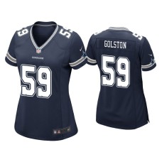 Women's Dallas Cowboys #59 Chauncey Golston Navy Game Jersey