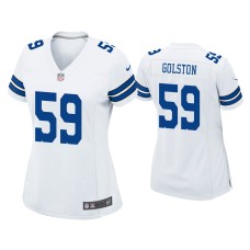 Women's Dallas Cowboys #59 Chauncey Golston White Game Jersey