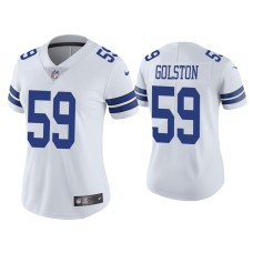 Women's Dallas Cowboys #59 Vapor Limited Chauncey Golston White Jersey