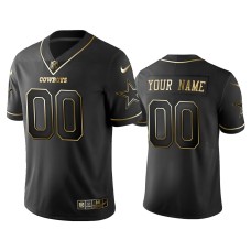 Men's Dallas Cowboys #00 2019 Golden Edition Vapor Untouchable Limited Custom Black Jersey