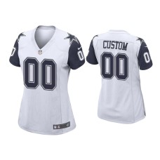 Women's Dallas Cowboys #00 Custom White Alternate Game Jersey