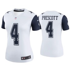 Women's Dallas Cowboys #4 Dak Prescott White Color Rush Legend Jersey