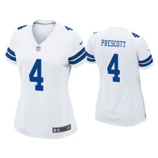 Women's Dallas Cowboys #4 Dak Prescott White Game Jersey