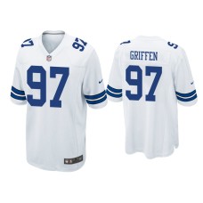 Men's Dallas Cowboys #97 Everson Griffen White Game Jersey