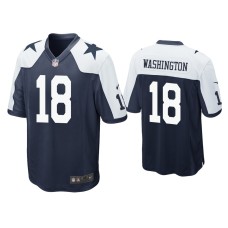 Men's Dallas Cowboys #18 James Washington Navy Alternate Game Jersey