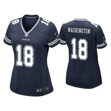 Women's Dallas Cowboys #18 James Washington Navy Game Jersey