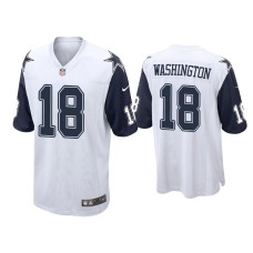 Men's Dallas Cowboys #18 James Washington White Alternate Game Jersey