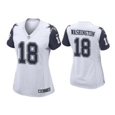 Women's Dallas Cowboys #18 James Washington White Alternate Game Jersey