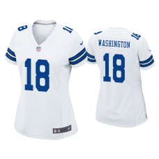 Women's Dallas Cowboys #18 James Washington White Game Jersey