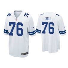 Men's Dallas Cowboys #76 Josh Ball White Game Jersey