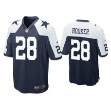 Men's Dallas Cowboys #28 Malik Hooker Navy Alternate Game Jersey