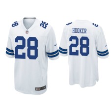 Men's Dallas Cowboys #28 Malik Hooker White Game Jersey