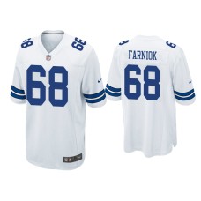 Men's Dallas Cowboys #68 Matt Farniok White Game Jersey