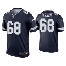 Men's Dallas Cowboys #68 Matt Farniok Navy Legend Jersey