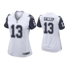 Women's Dallas Cowboys #13 Michael Gallup White Alternate Game Jersey