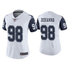 Women's Dallas Cowboys #98 Color Rush Limited Quinton Bohanna White Jersey