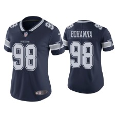 Women's Dallas Cowboys #98 Vapor Limited Quinton Bohanna Navy Jersey