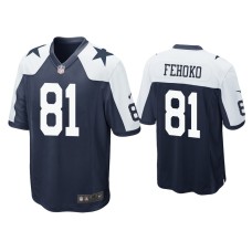 Men's Dallas Cowboys #81 Simi Fehoko Navy Alternate Game Jersey