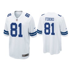 Men's Dallas Cowboys #81 Simi Fehoko White Game Jersey