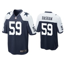 Men's Dallas Cowboys #59 Tarell Basham Navy Alternate Game Jersey