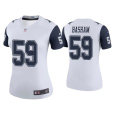 Women's Dallas Cowboys #59 Color Rush Legend Tarell Basham White Jersey