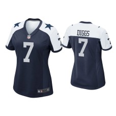 Women's Dallas Cowboys #7 Trevon Diggs Navy Alternate Game Jersey